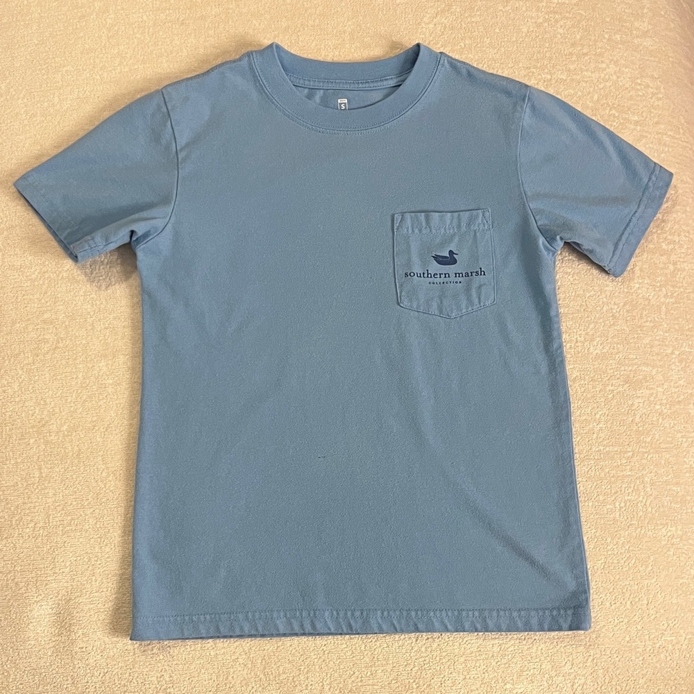 Southern Marsh Kids Sky Blue Pocket Tee